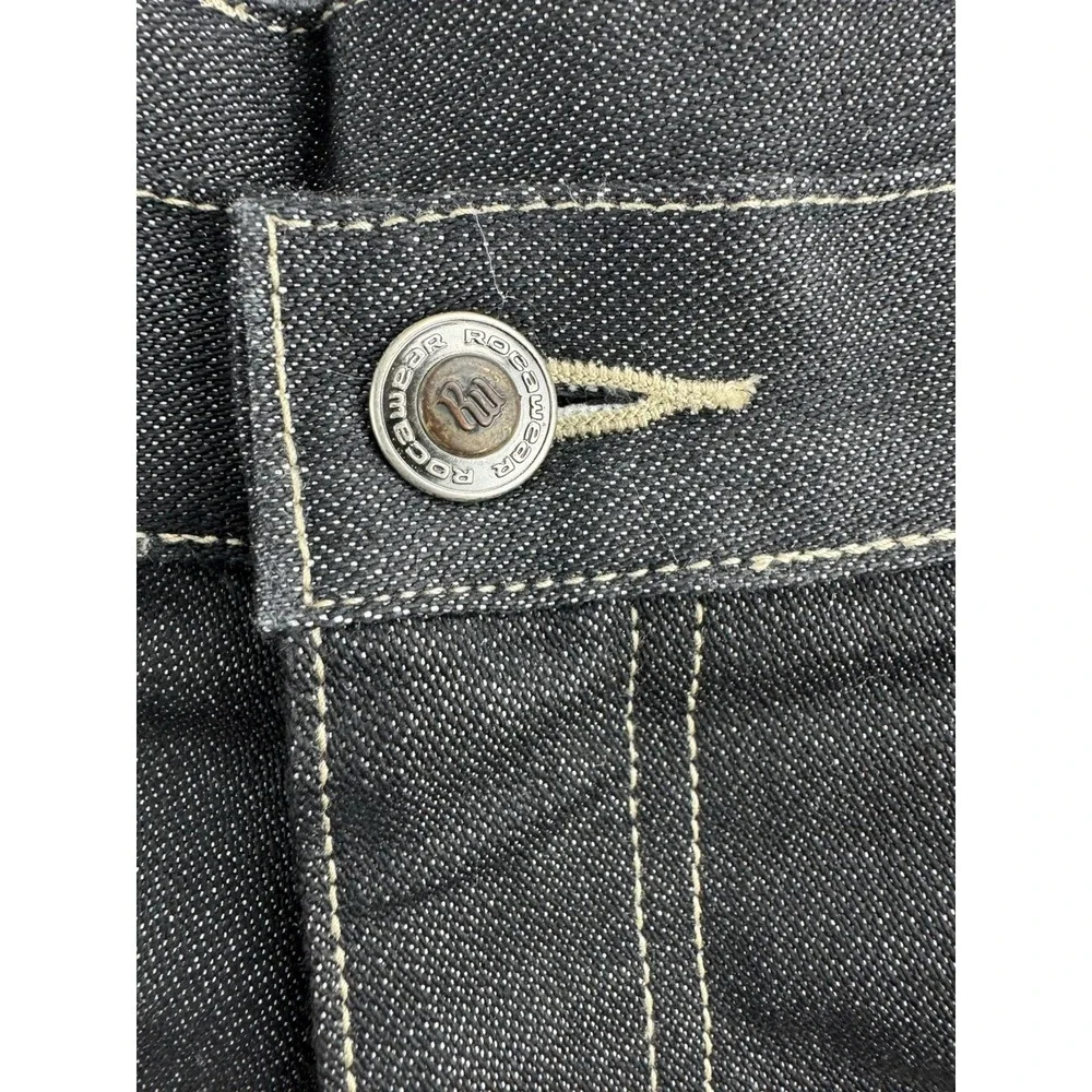 Vintage Rocawear Jeans Mens 38x34 Baggy Carpenter Deep‎ Black Hip Hop Skater Y2k